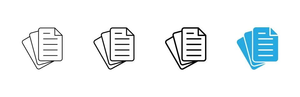 Document icon vector. Paper sign and symbol. File Icon Illustrazione stock