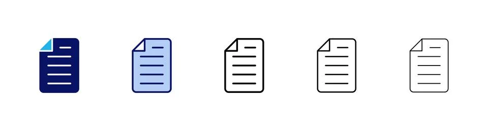 Document icon vector. Paper sign and symbol. File Icon Stock Illustration