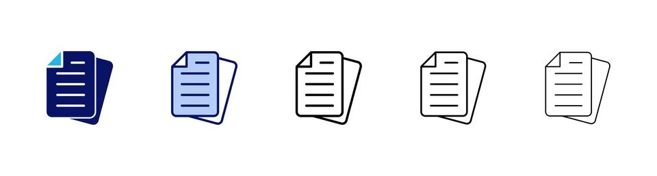 Document icon vector. Paper sign and symbol. File Icon Stock Illustration