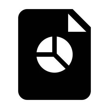 Document icon vector with pie chart and graph information for business data Illustrazione stock