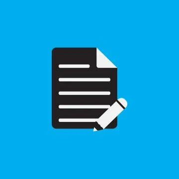 Document icon vector, solid illustration, pictogram isolated on 스톡 일러스트