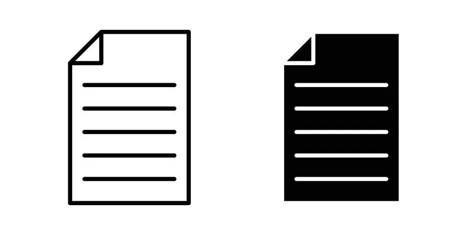Document icon vector symbol graphics Stock Illustration
