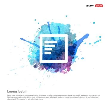 Document Icon - Watercolor Background Stock Illustration