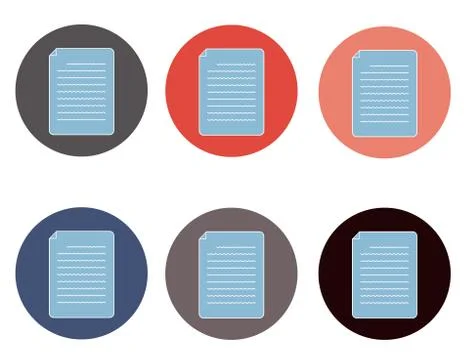 Document icon on white background. flat style. paper icon for your web site d Stock Illustration