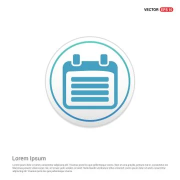 Document Icon - white circle button 스톡 일러스트