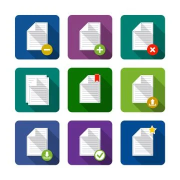 Document icons Stock Illustration