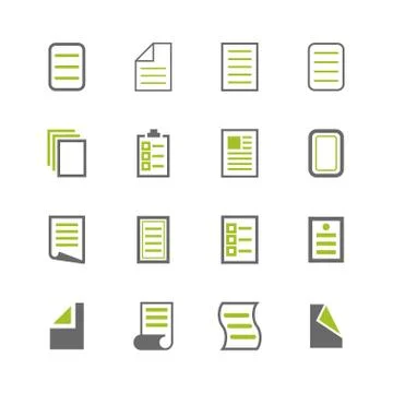 Document icons Stock Illustration