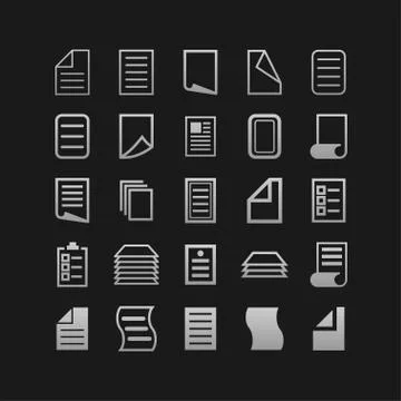 Document icons Stock Illustration