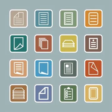 Document icons Stock Illustration