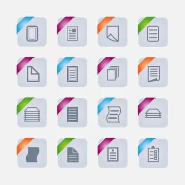 Document icons Stock Illustration
