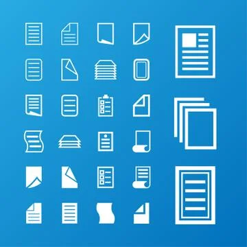 Document icons Stock Illustration