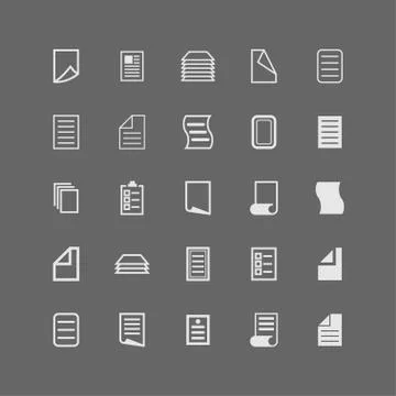 Document icons Stock Illustration