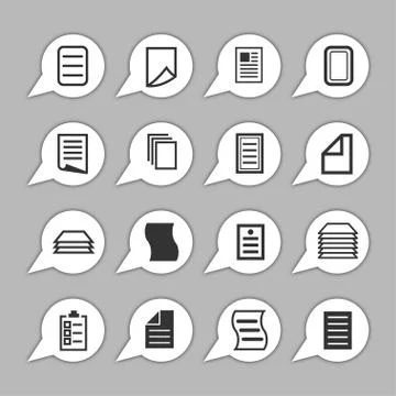 Document icons Stock Illustration
