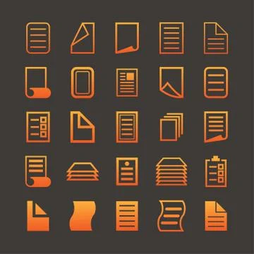 Document icons Stock Illustration