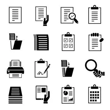 Document icons Stock Illustration