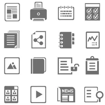 Document icons Stock Illustration