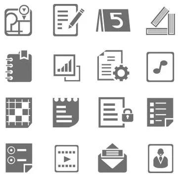 Document icons Stock Illustration