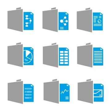 Document icons Stock Illustration