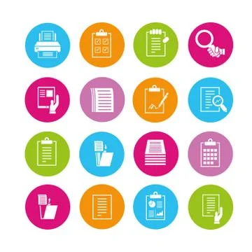 Document icons Stock Illustration