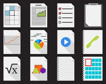 Document icons Stock Illustration