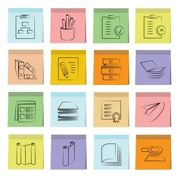 Document icons Stock Illustration