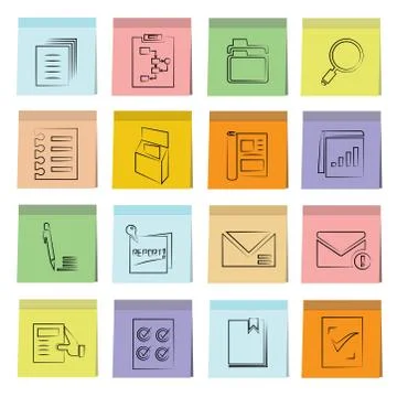 Document icons Stock Illustration