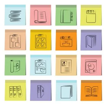 Document icons Stock Illustration