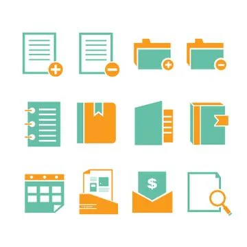 Document icons Stock Illustration