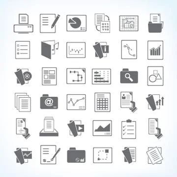 Document icons Stock Illustration