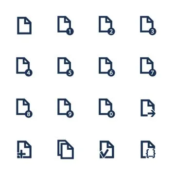 Document icons 스톡 일러스트