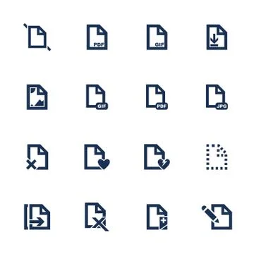 Document icons Stock Illustration