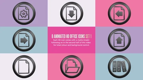 Document Icons - Set 1 Stock Footage 112271499