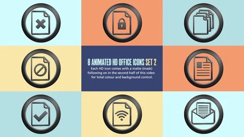 Document Icons - Set 2 Stock Footage 112271505