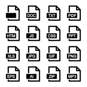 Document Icons Set イラスト素材