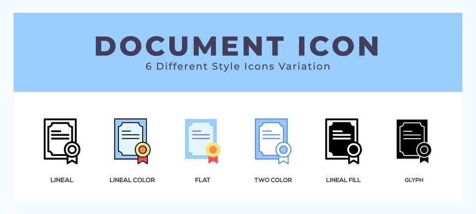 Document icons set of simple vector illustration. イラスト素材