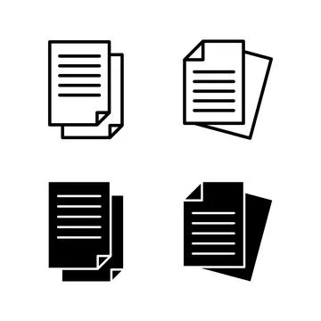 Document icons vector. Paper sign and symbol. File Icon Stock Illustration