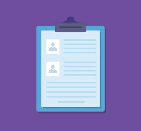 Document ID Checklist Clipboard Notepad Writing Board Business Office Icon Stock Illustration