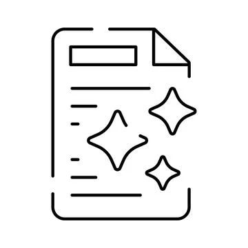 Document improving with artificial intelligence sparkling Illustrazione stock