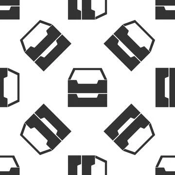 Document inbox icon seamless pattern on white background. Vector Illustration Stock Illustration