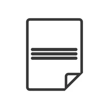 Document information data paper icon. Vector graphic Illustrazione stock