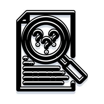 Document investigation analyzing problem finding unanswered questions 스톡 일러스트