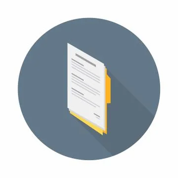 Document Isometric left view icon vector isometric. Stock Illustration