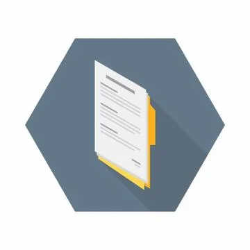 Document Isometric left view icon vector isometric. Stock Illustration