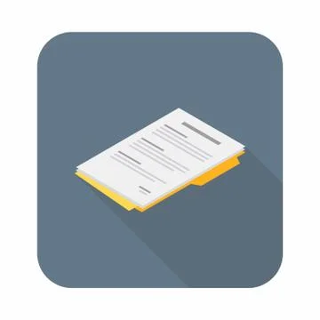 Document Isometric left view icon vector isometric. Stock Illustration