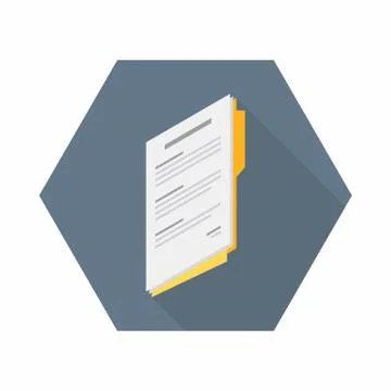 Document Isometric right view icon vector isometric. Stock Illustration