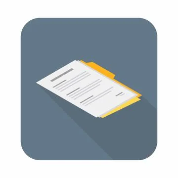 Document Isometric right view icon vector isometric. Stock Illustration