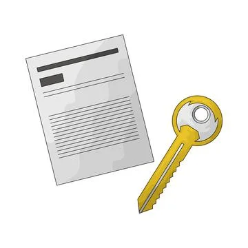 Document key illustration イラスト素材
