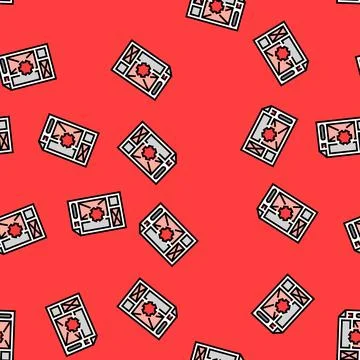 Document layout technical writer vector seamless pattern 스톡 일러스트