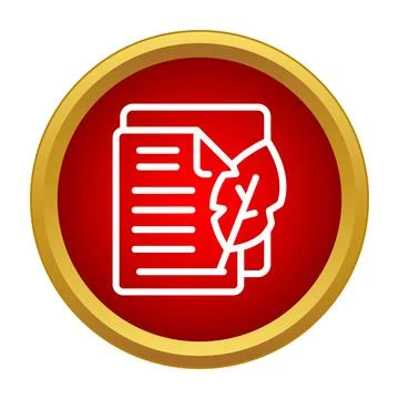Document with leaf icon symbolizing eco friendly report Stock Illustration