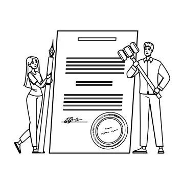 Document legal documentation vector Illustrazione stock